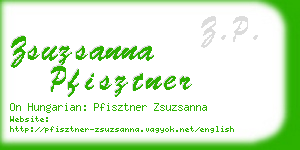 zsuzsanna pfisztner business card